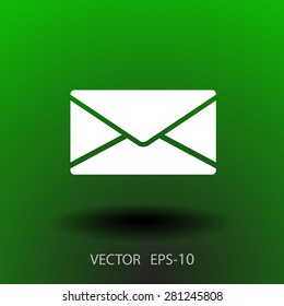 Flat icon of letter