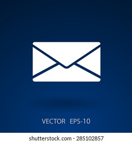 Flat icon of letter