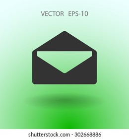 Flat icon of letter