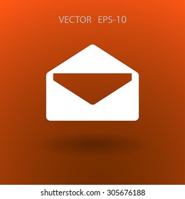 Flat icon of letter