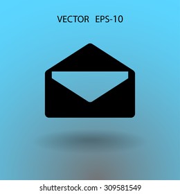 Flat icon of letter
