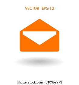 Flat icon of letter