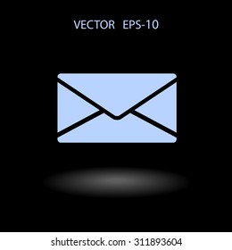 Flat icon of letter