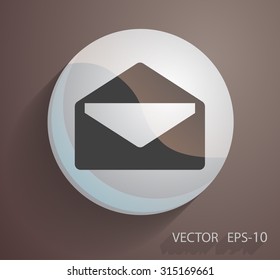 Flat icon of letter