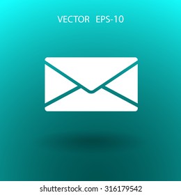 Flat icon of letter