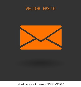 Flaches Symbol für Buchstaben