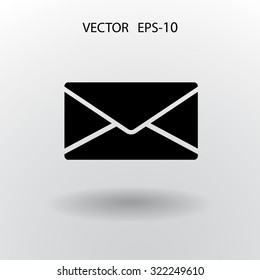 Flat icon of letter