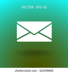 Flat icon of letter