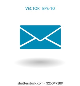 Flat icon of letter