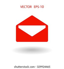 Flat icon of letter