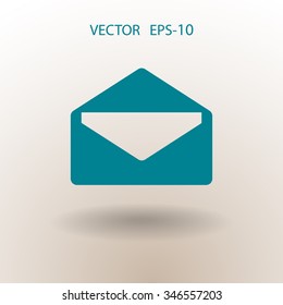 Icono plano de la letra