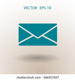 Flat icon of letter