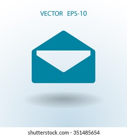 Flat icon of letter