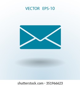 Flat icon of letter