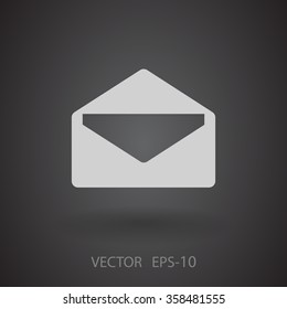 Flat icon of letter