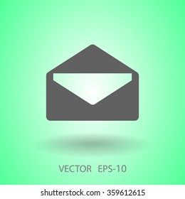 Flat icon of letter