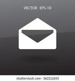 Flat icon of letter