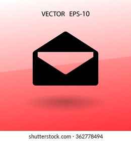 Flat icon of letter