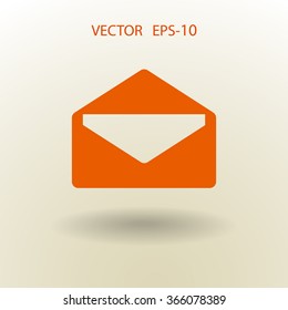 Flat icon of letter