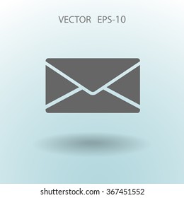 Flat icon of letter