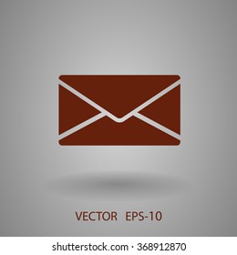 Flat icon of letter