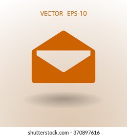 Flat icon of letter
