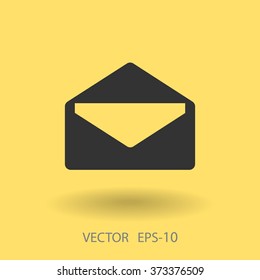 Flat icon of letter