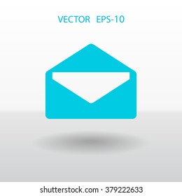 Flat icon of letter
