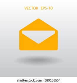 Flat icon of letter