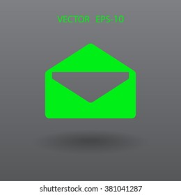 Flat icon of letter