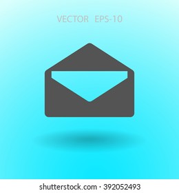 Flat icon of letter