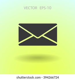 Flat icon of letter