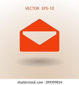 Flat icon of letter