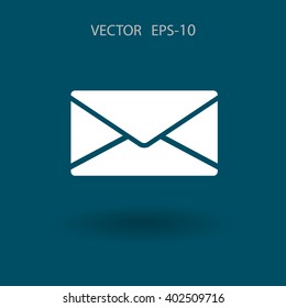 Flat icon of letter