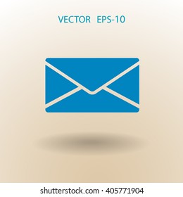 Flat icon of letter