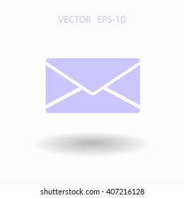 Flat icon of letter
