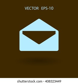 Flat icon of letter
