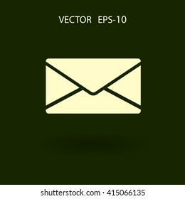 Flat icon of letter