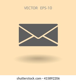 Flat icon of letter
