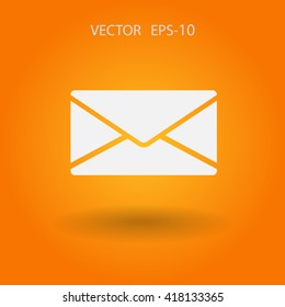 Flat icon of letter