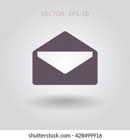 Flat icon of letter