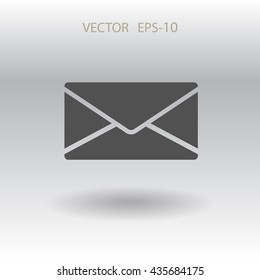 Flat icon of letter