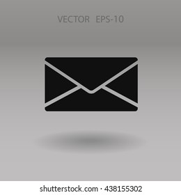 Flat icon of letter
