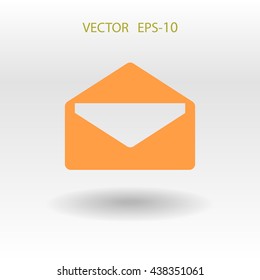 Flat icon of letter