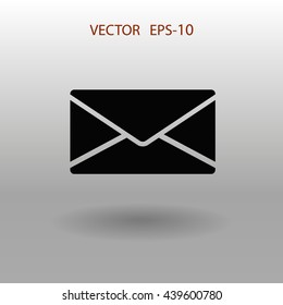 Flat icon of letter