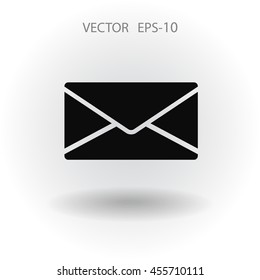 Flat icon of letter