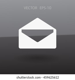 Flat icon of letter