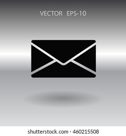Flat icon of letter