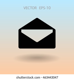 Flat icon of letter