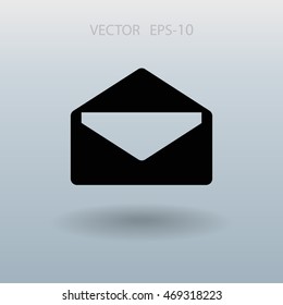 Flat icon of letter